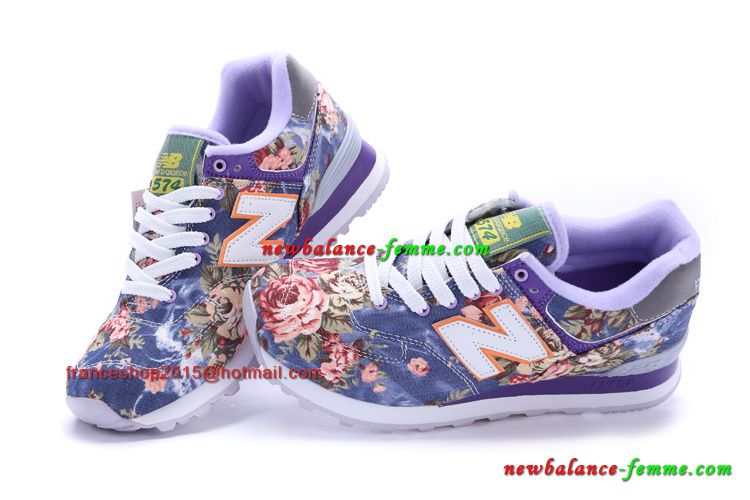 basket femme new balance fleuri